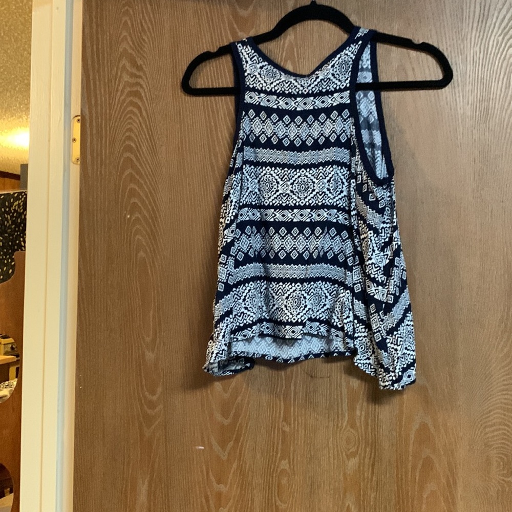 Justice Navy patterned Racerback Tank - Picture 2 of 4